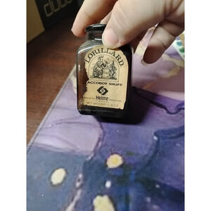 Vintage Lorillard Maccoboy Snuff Tobacco Glass Bottle 1.15 Oz 1960’s